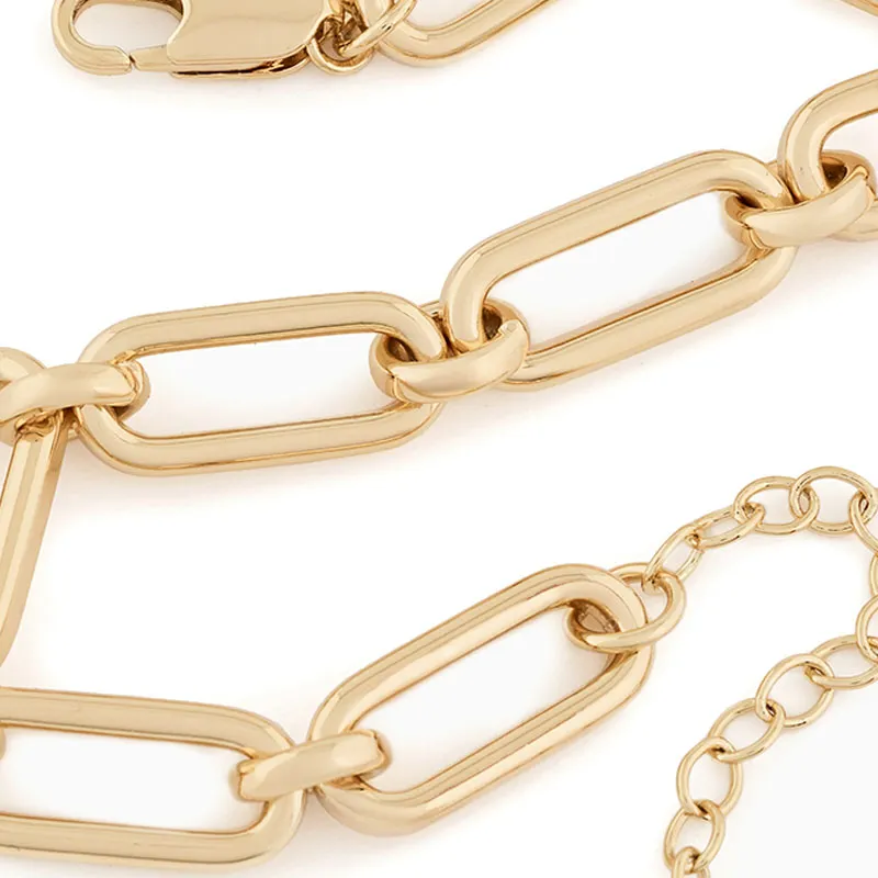 EMPORIO ARMANI Gold Tone Brass Chain Bracelet-1