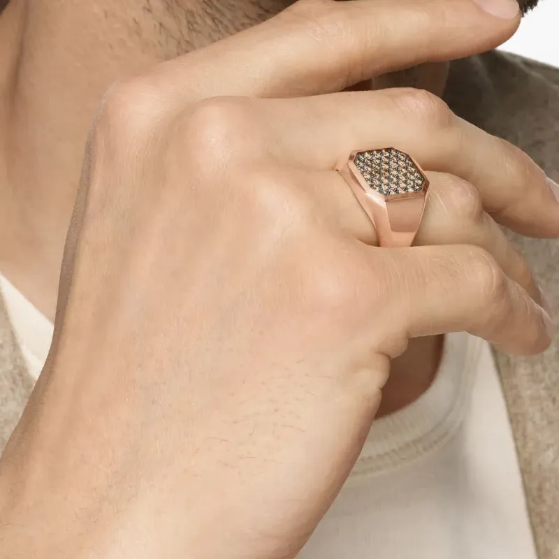 David Yurman 18K Rose Gold Streamline® Signet Ring-4