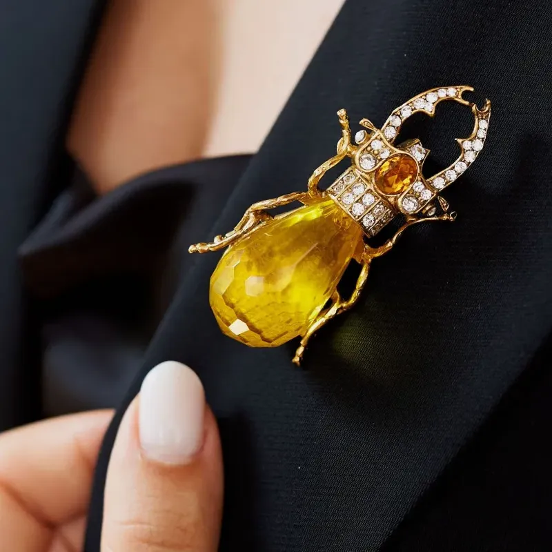 Kenneth Jay Lane Beetle Pin-2