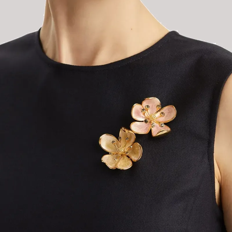 Oscar De La Renta Cherry Blossom Brooch-2