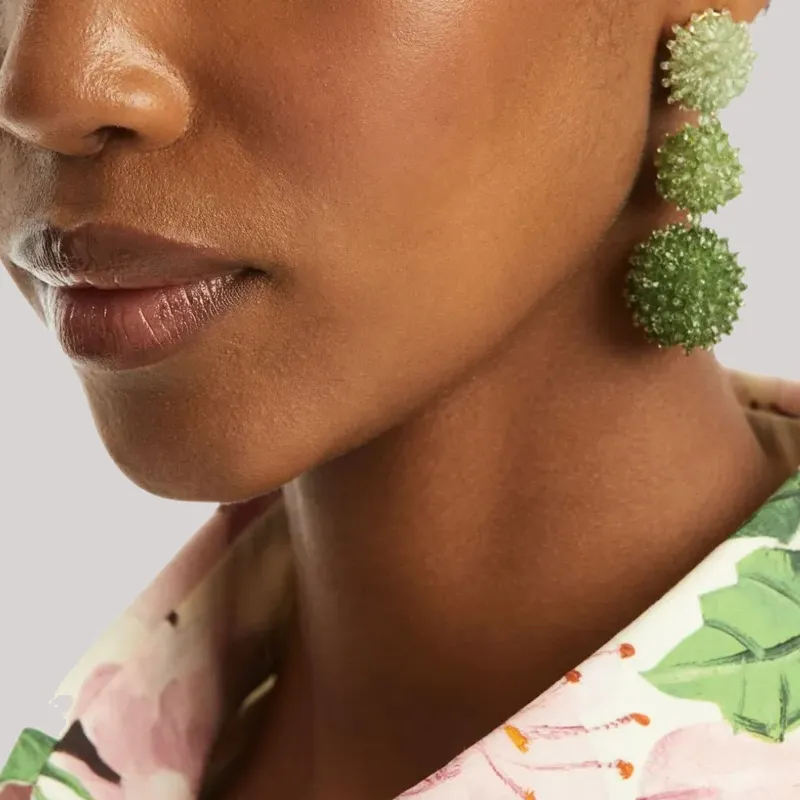 Oscar De La Renta Bead detailing Earrings-2