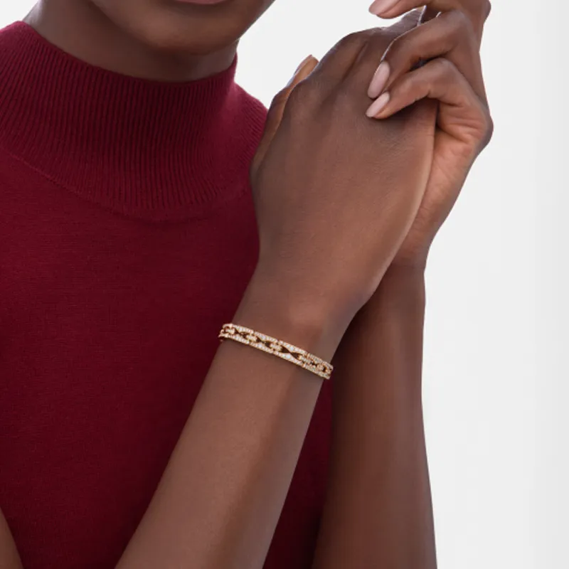 BVLGARI Diamond Bangles Unisex Rose Gold-2