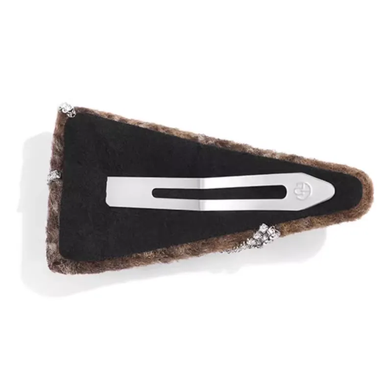 EVITA PERONI Faux Crystal Hair Clips Women's Orange Brown-2
