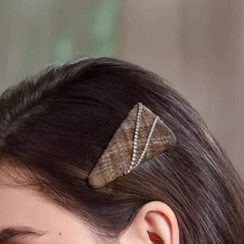 EVITA PERONI Faux Crystal Hair Clips Women's Orange Brown-3