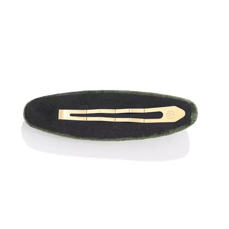 EVITA PERONI Velour Hair Clips Women's Olive Green-2
