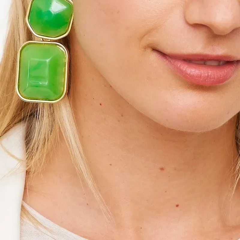 Kenneth Jay Lane Jade Drop Earrings-2