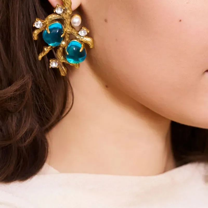 Kenneth Jay Lane Sea Branch Earrings-2