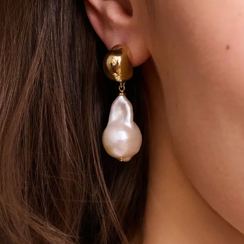 KENNETH JAY LANE Mother Of Pearl Earrings Women's White/Gold-2