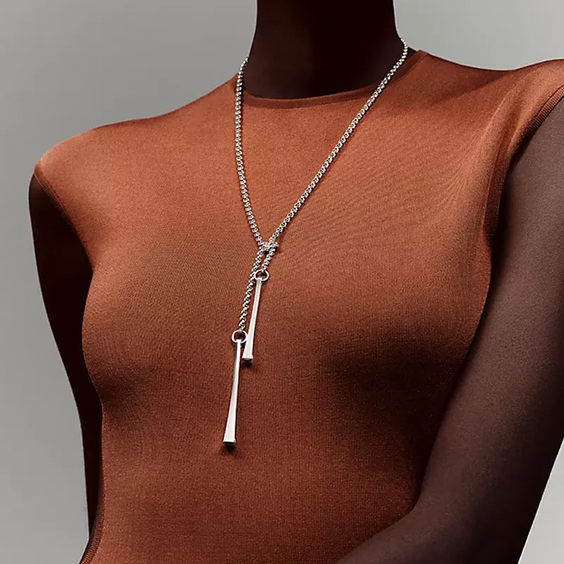 HERMES Sterling Silver Necklaces Unisex Silver-2