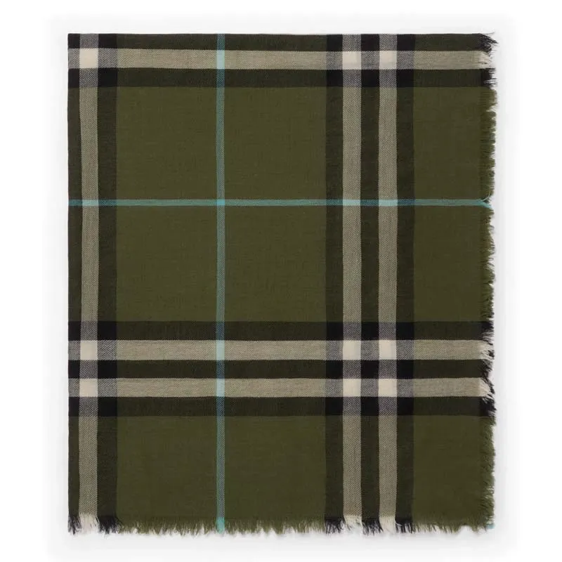 Burberry Knit Scarves Women's Green-1