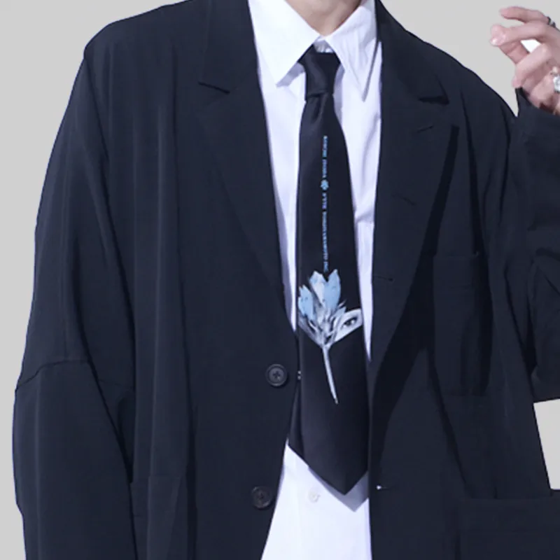Yohji Yamamoto Silk Ties Men's Black-3