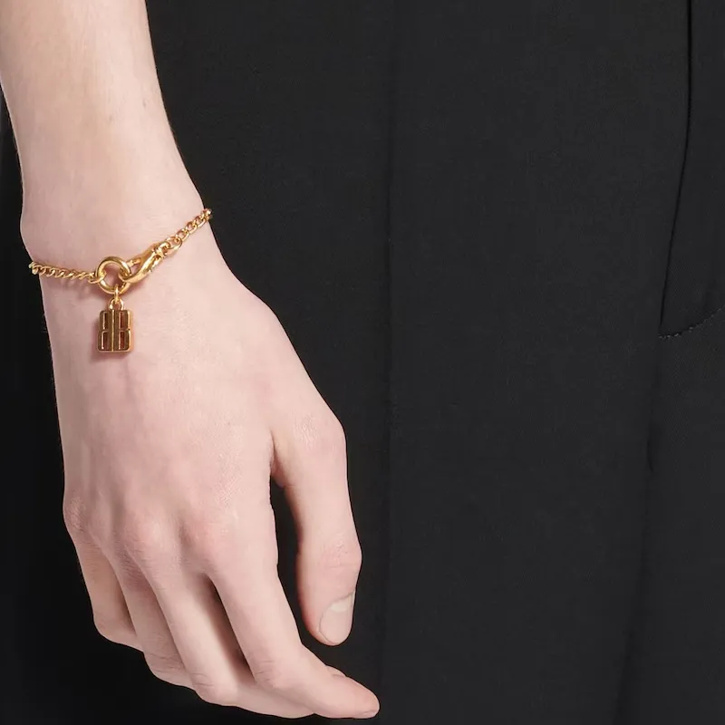 Balenciaga Gold Plated Bracelets Men's Gold-2