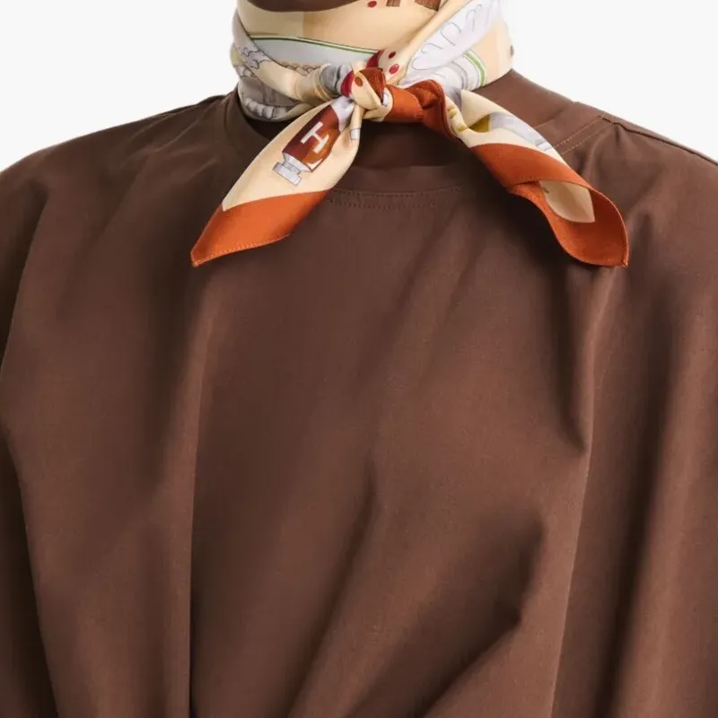 LONGCHAMP Silk Scarves Women's Orange-2
