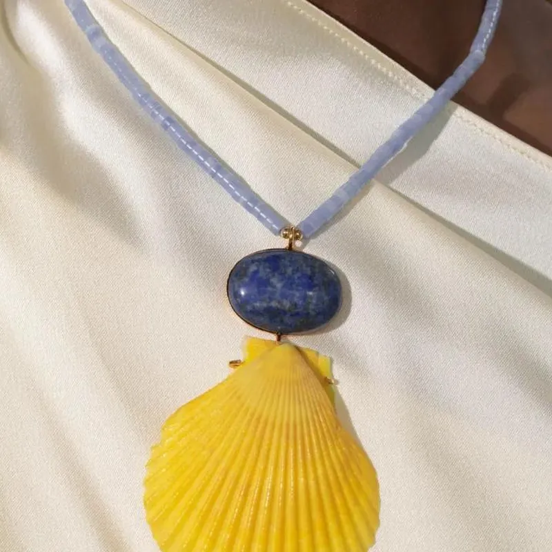 Jennifer Behr Shell Necklaces Women's Blue-2
