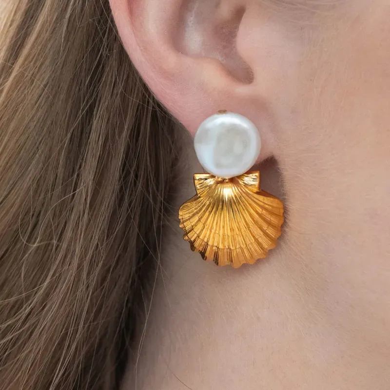 Jennifer Behr Steel Earrings Women's Gold-2