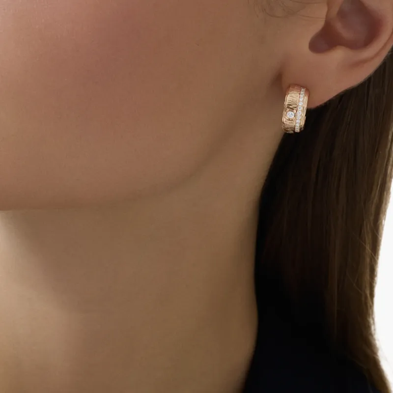 PIAGET Diamond Earrings Women's Rose Gold-2