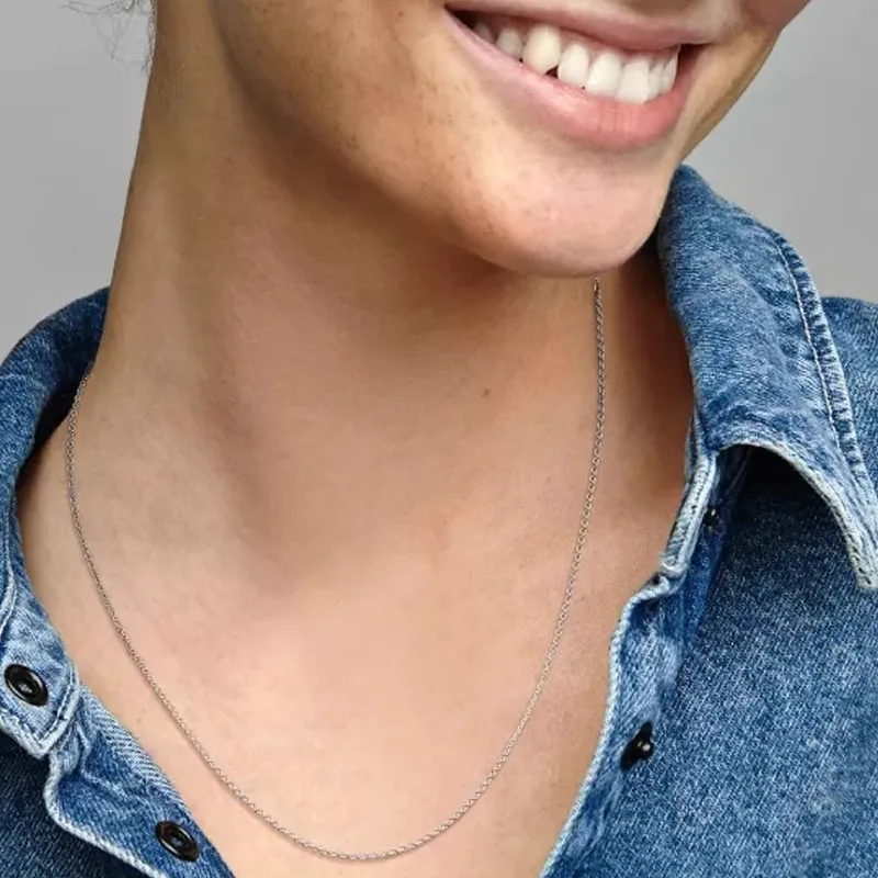 Pandora 925 Sterling Silver Necklaces Women's Silver-2