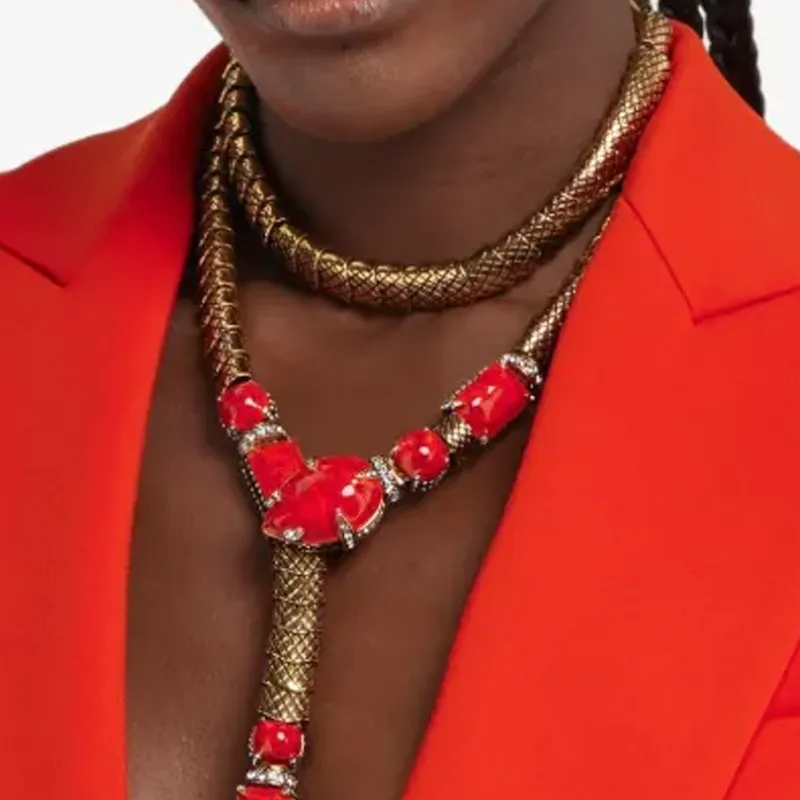 Roberto Cavalli Brass Necklaces Women's Gold-2