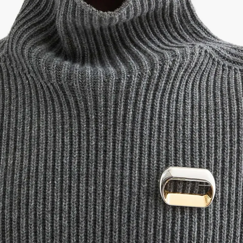 JIL SANDER Brass Brooches Women's Silver/Gold-3