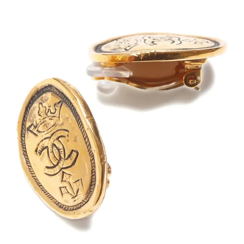 CHANEL 1991 Cc Clip on Earrings-1
