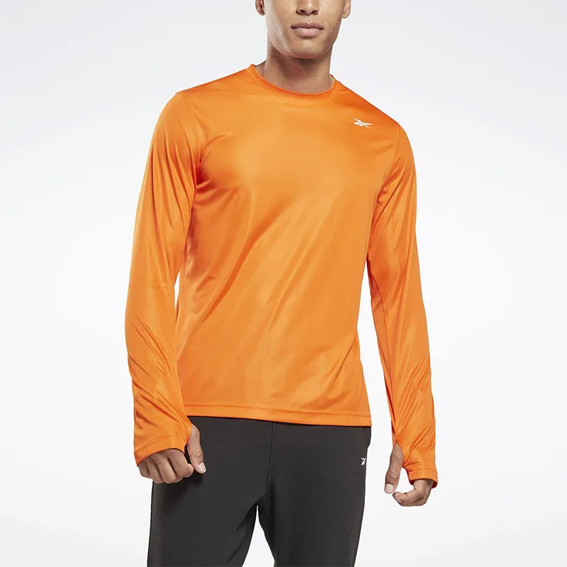 Reebok Training Long Sleeve Tech T-Shirt Men's Orange-2