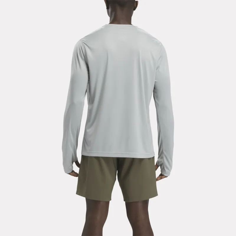 Reebok Training Long Sleeve Tech T-Shirt Men's Gray-3