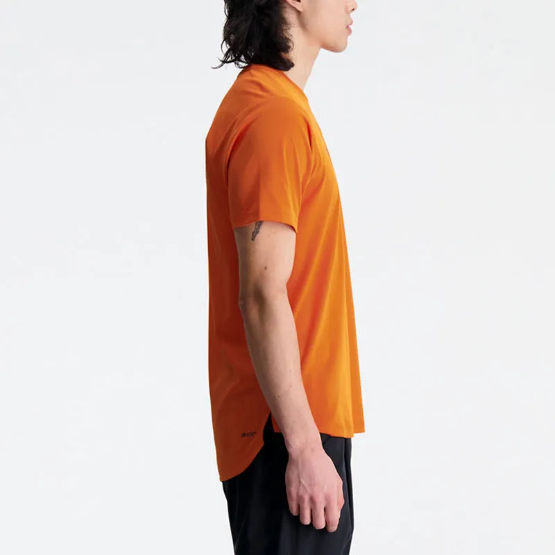 New Balance Impact Run AT N Vent Short Sleeve T Shirt Men's Orange-4
