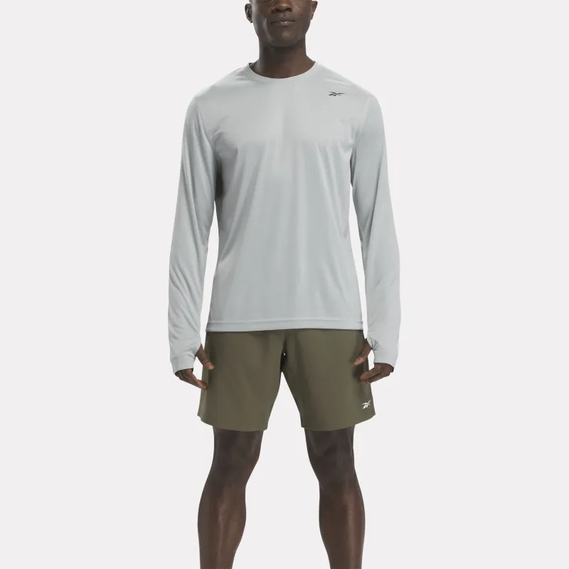 Reebok Training Long Sleeve Tech T-Shirt Men's Gray-2
