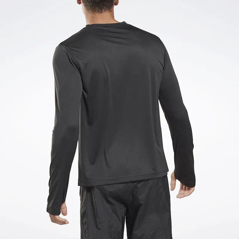 Reebok Training Long Sleeve Tech T-Shirt Men's Midnight Black-3