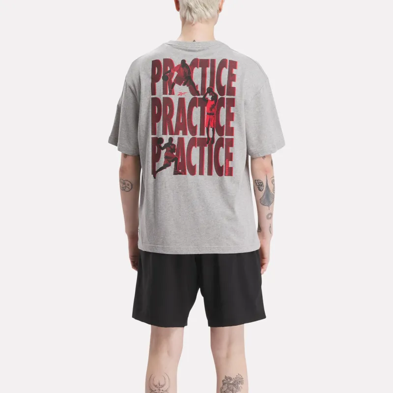 Reebok Basketball Practice T-Shirt Men's Gray-3