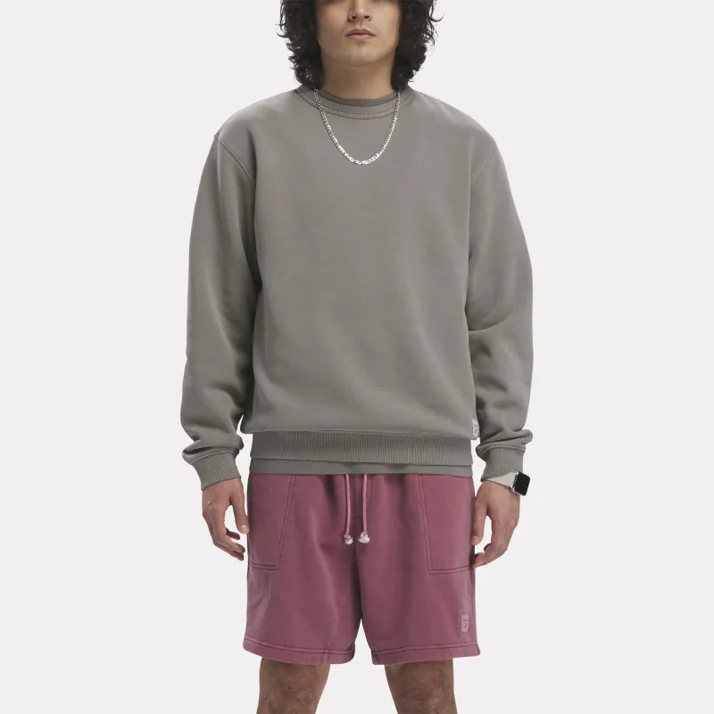Reebok Classic Fleece Natural Dye Sweatshirt Sweatshirt Unisex Lime Gray-3