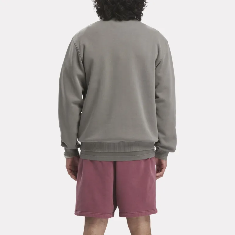 Reebok Classic Fleece Natural Dye Sweatshirt Sweatshirt Unisex Lime Gray-2