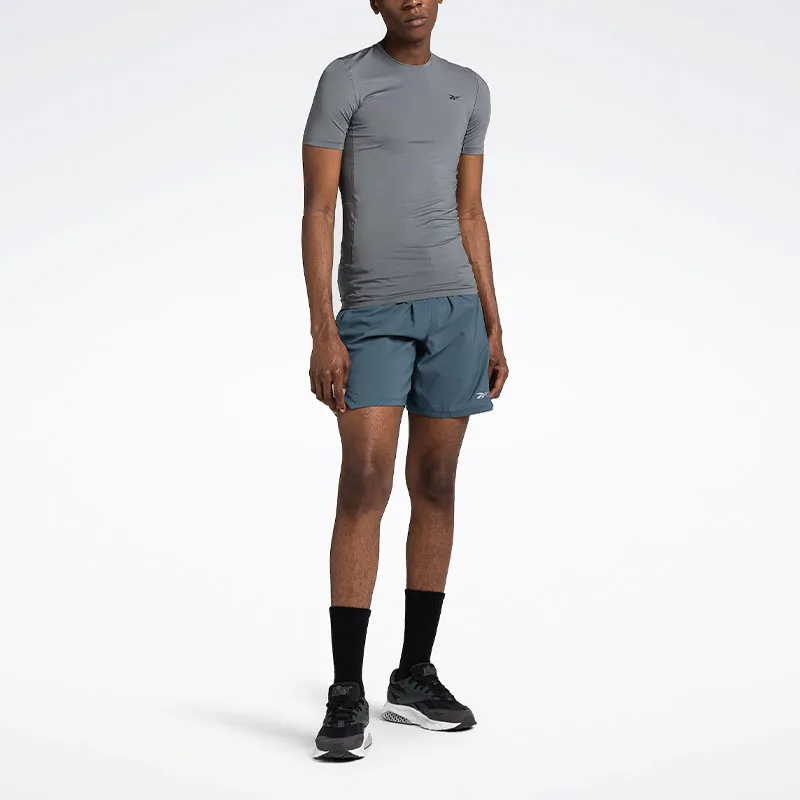 Reebok Logo-Detail Compression T-Shirt Men's Cool Gray-1