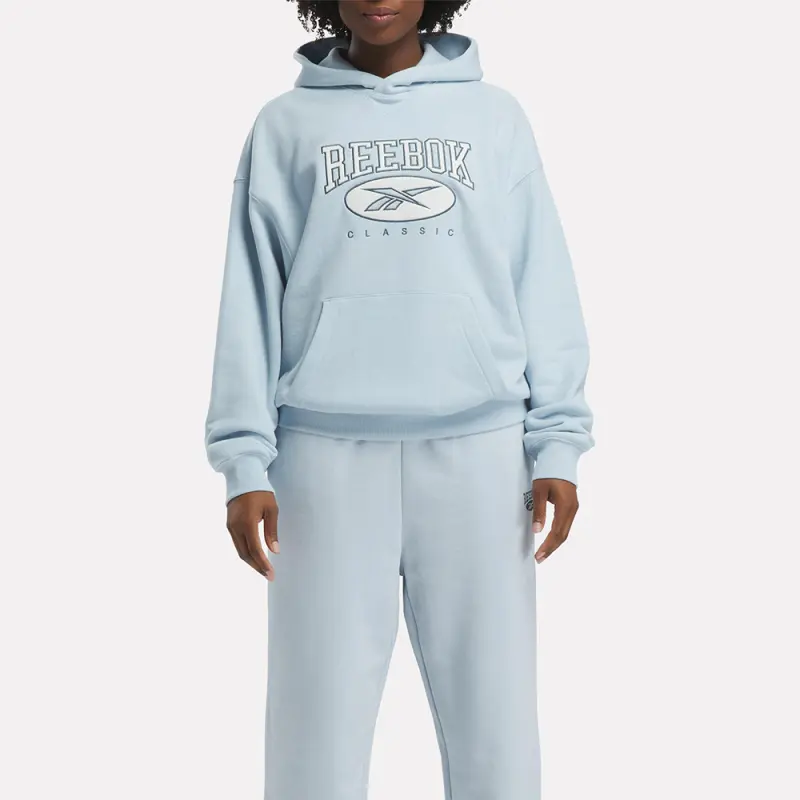 Reebok CL AE BIG LOGO FT HOODIE Sweatshirt Women's Light Blue-2