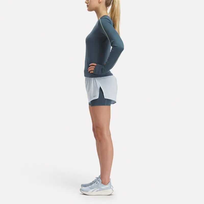 Reebok WOR RUN 2 IN 1 SHORT Sports Shorts Women's Light Blue-2