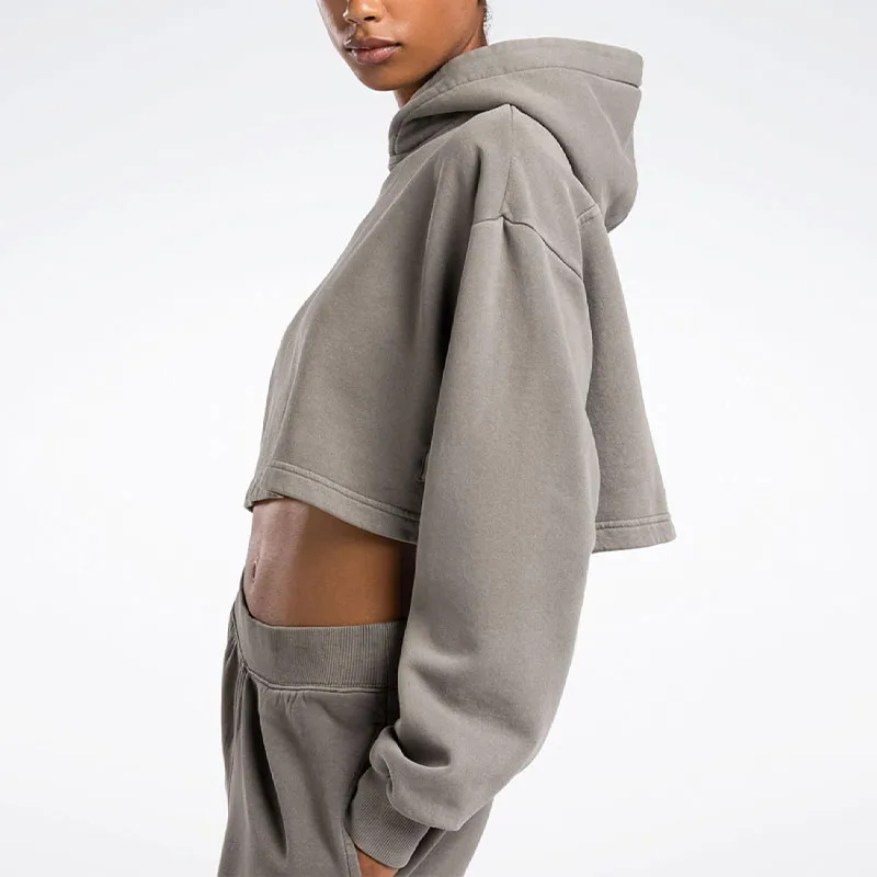 Reebok CL RBK ND HOODIE Sweatshirt Women's Gray-3