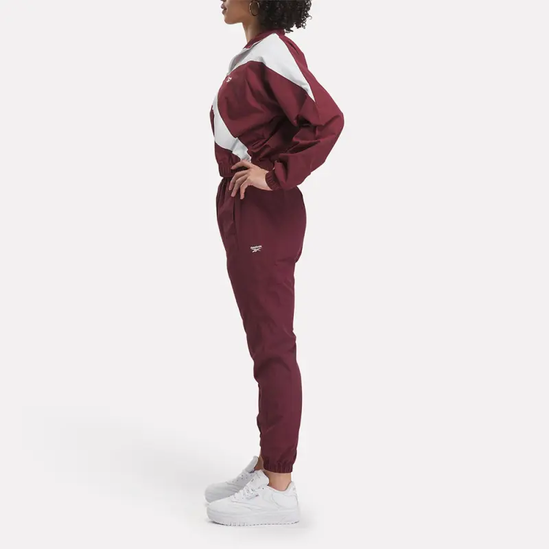 Reebok CL AE FR TP Knitted Sports Pants Women's Red-4
