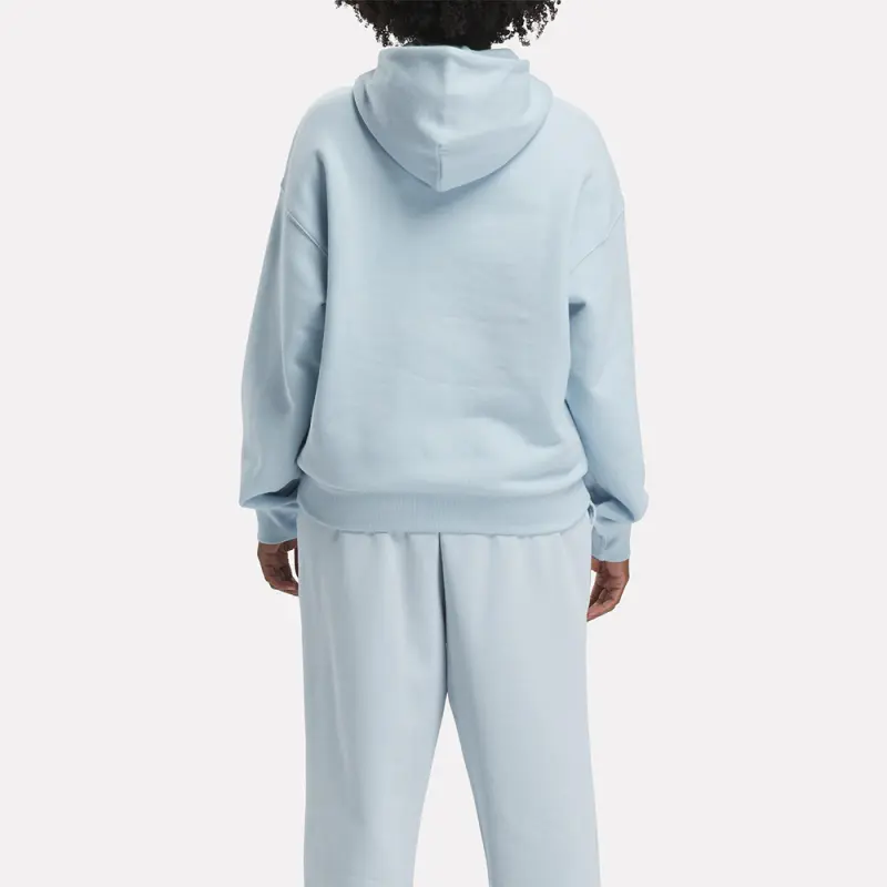 Reebok CL AE BIG LOGO FT HOODIE Sweatshirt Women's Light Blue-3