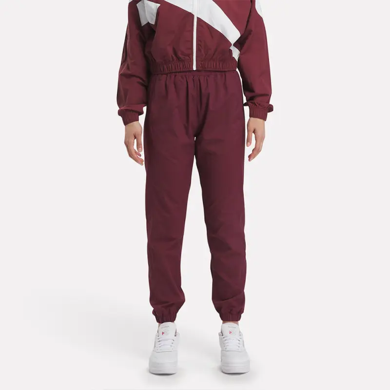 Reebok CL AE FR TP Knitted Sports Pants Women's Red-2