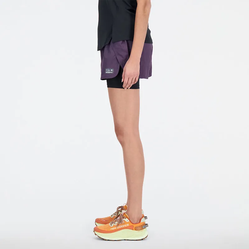 New Balance Impact Run AT 2 In 1 Short Sports Shorts Women's Purple-4