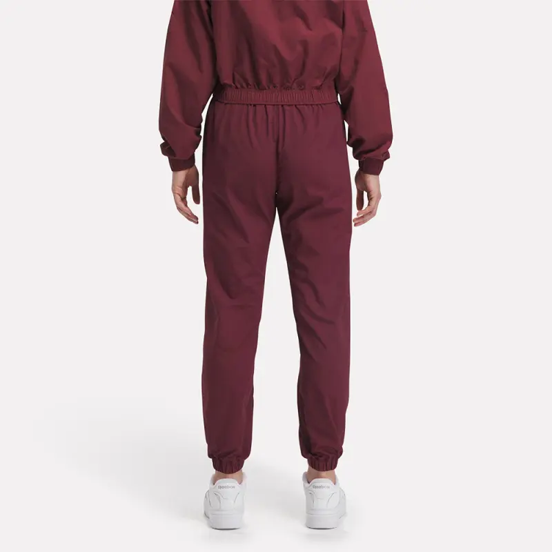 Reebok CL AE FR TP Knitted Sports Pants Women's Red-3