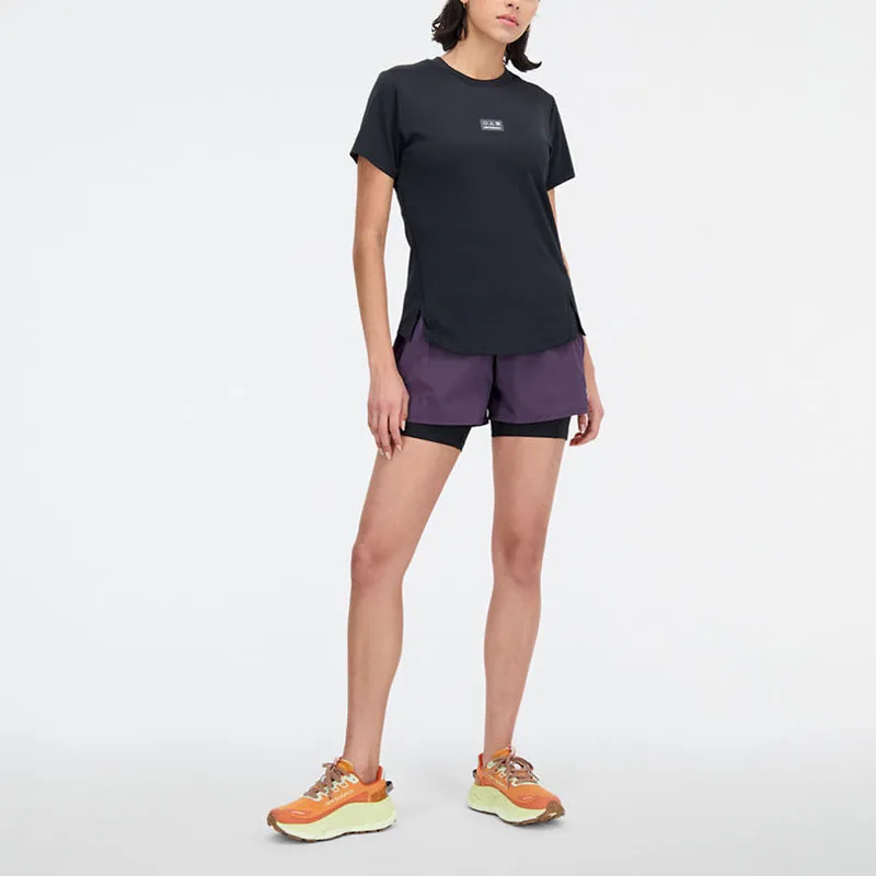 New Balance Impact Run AT 2 In 1 Short Sports Shorts Women's Purple-2