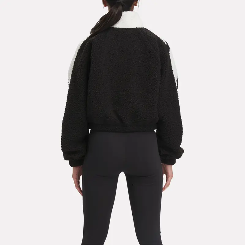 Reebok CL WINTER TRACKTOP Velvet-feel Coat Women's Black-3