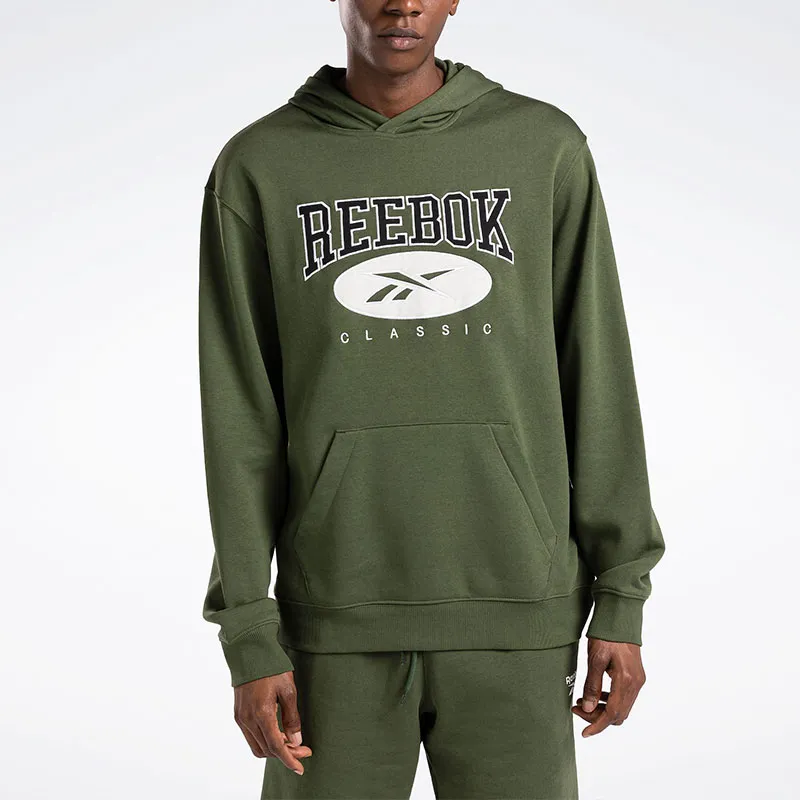 Reebok Classic Archive Essentials Hoodie Sweatshirt Unisex University Green-2