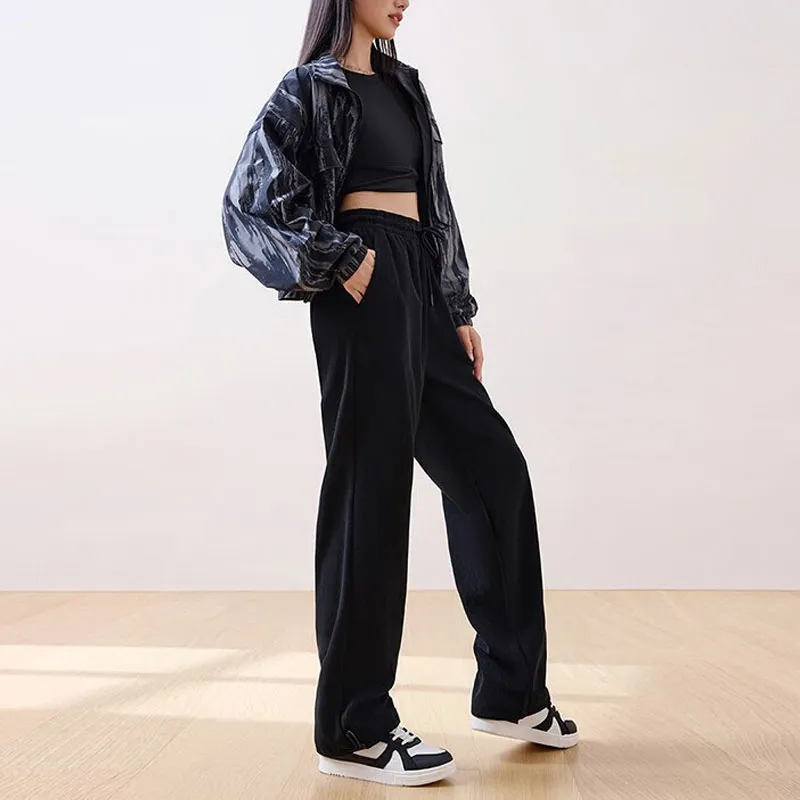Anta Knitted Sweatpants Women's Basic Black-6