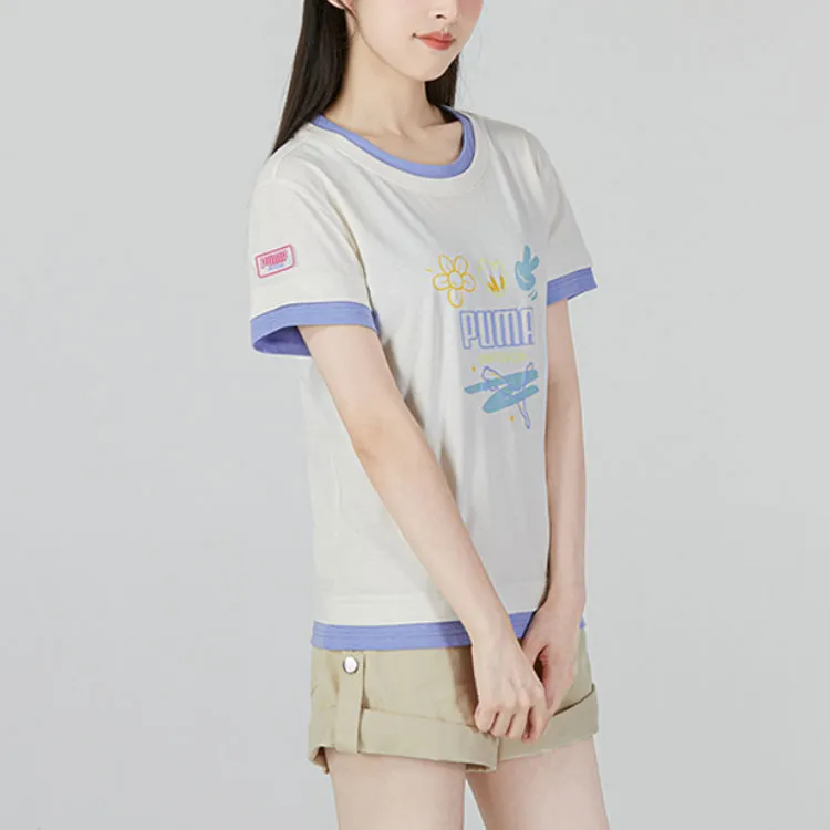 PUMA T Shirts Women's White-5