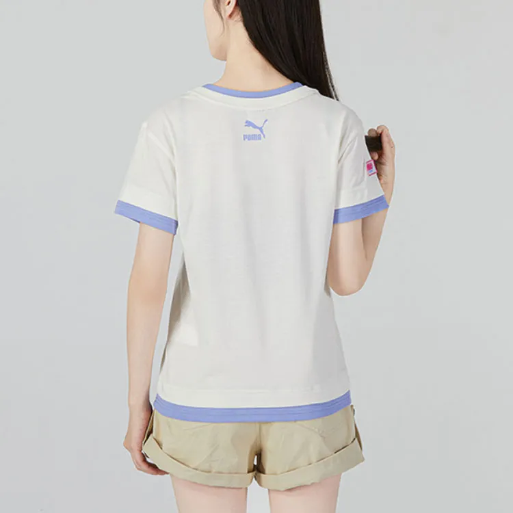 PUMA T Shirts Women's White-3
