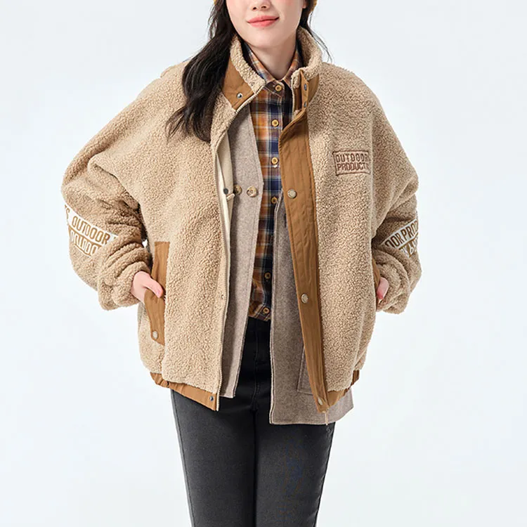 OUTDOOR PRODUCTS Velvet Jackets Women's Sand Khaki-4