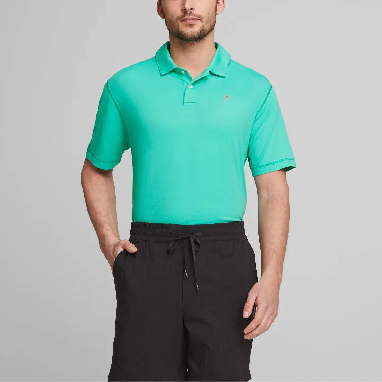 PUMA x PTC Puma Golf X PTC Collaboration Polo Men Polo Shirt Men's Aqua Green-4