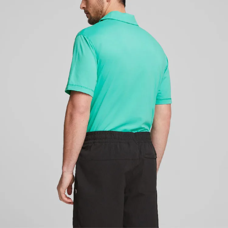 PUMA x PTC Puma Golf X PTC Collaboration Polo Men Polo Shirt Men's Aqua Green-3
